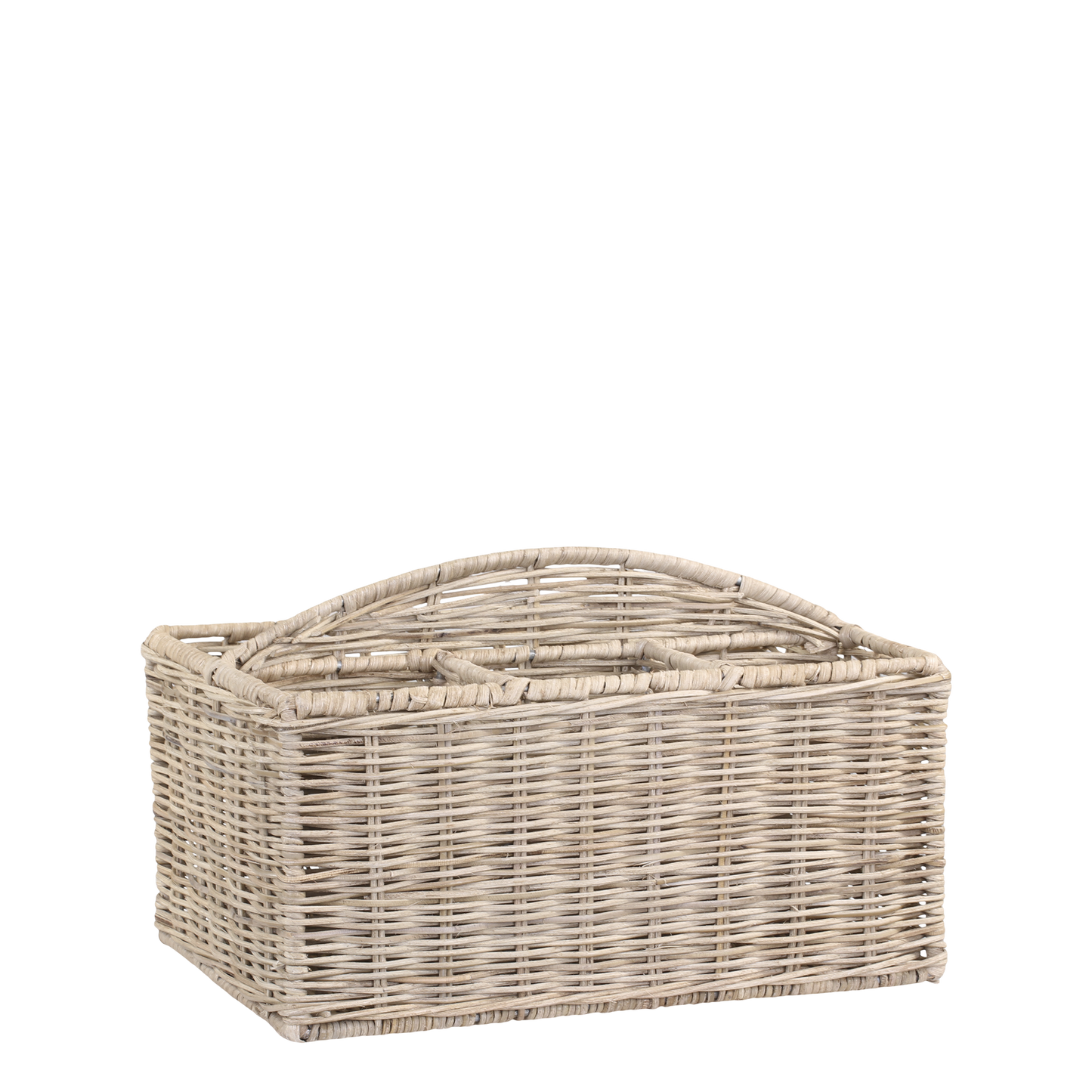 Wicker Basket with 4 sections