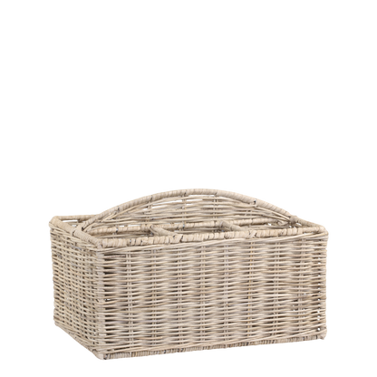 Wicker Basket with 4 sections