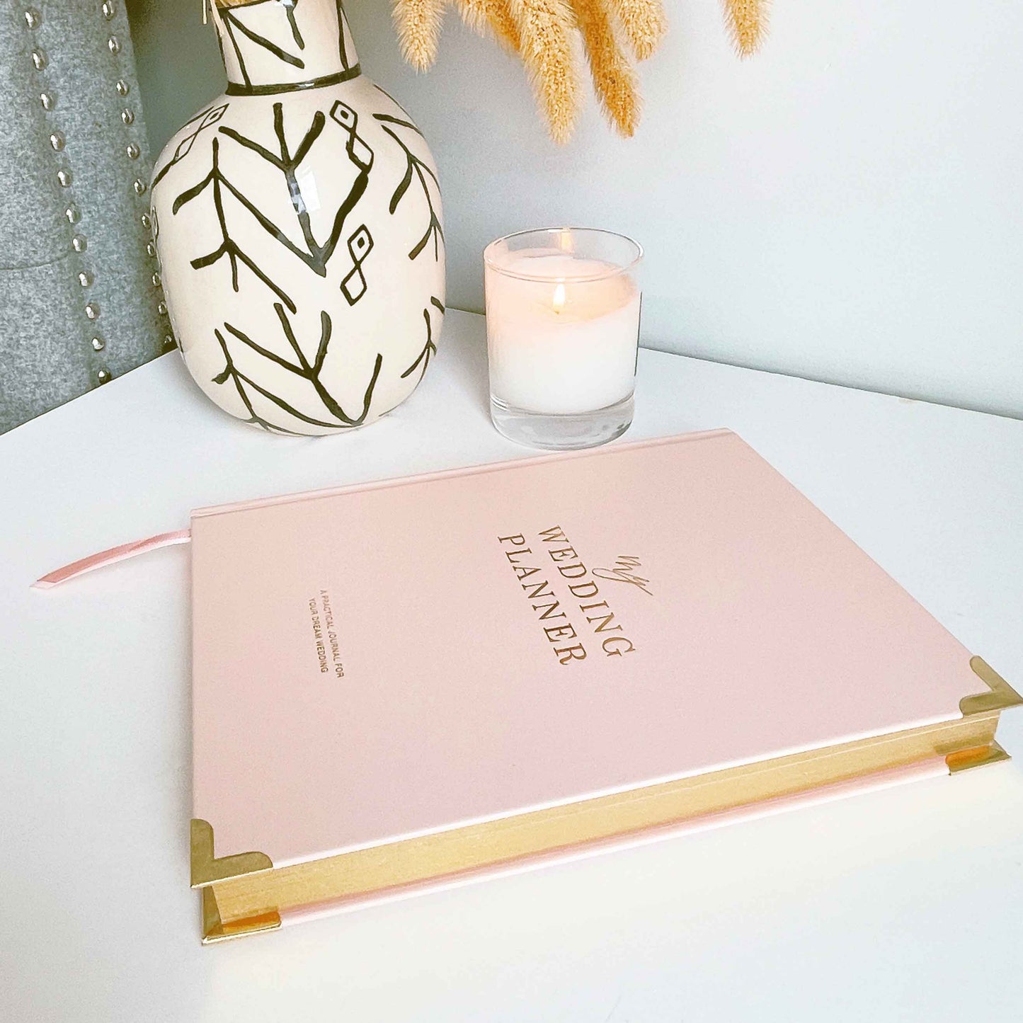 Blush and Gold Foil Luxury Wedding Planner Book with Gilt pages