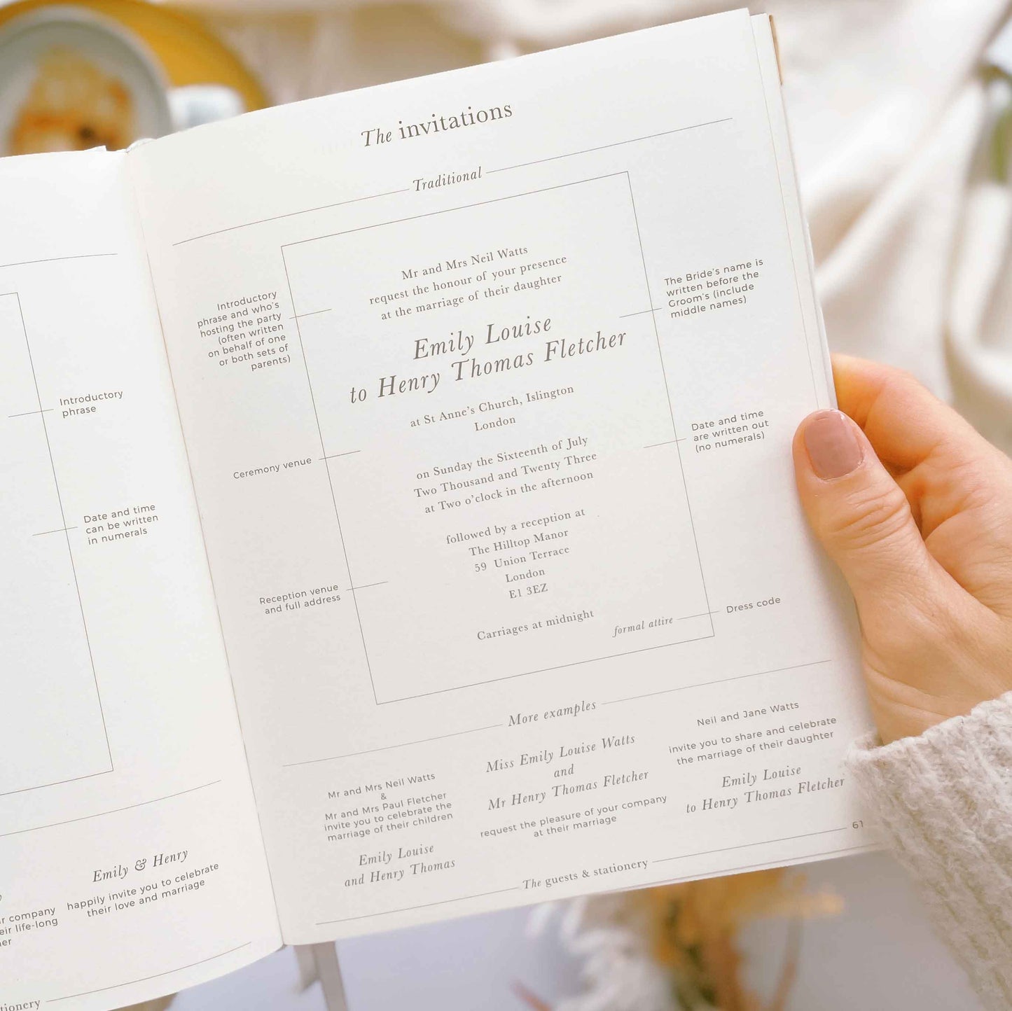 Blush and Gold Foil Luxury Wedding Planner Book with Gilt pages