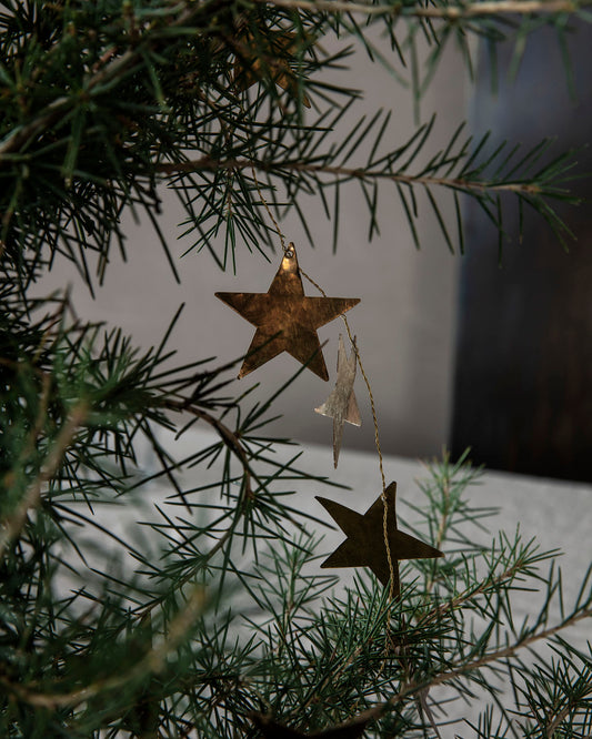 Brass Star Garland 250cm