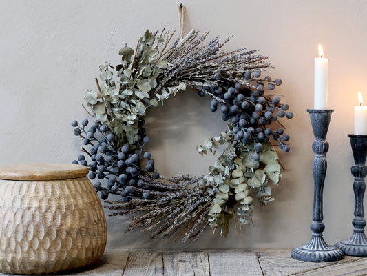 Fleur wreath with Eucalyptus,Lavender & Berries (only 2 left!)