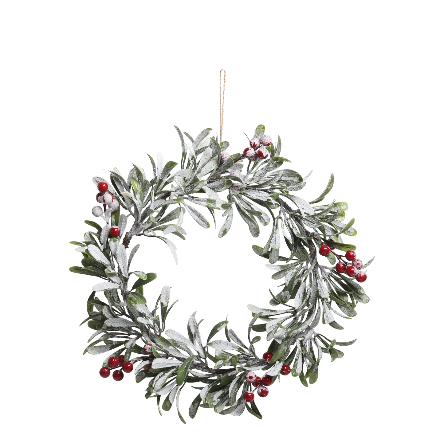 Fleur Fir Wreath with Snow & Berries