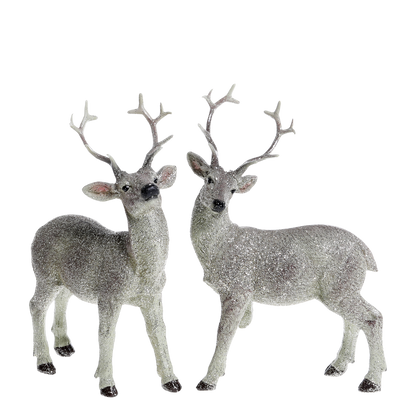 Reindeer with Glitter Set of 2 (only 3 left!)