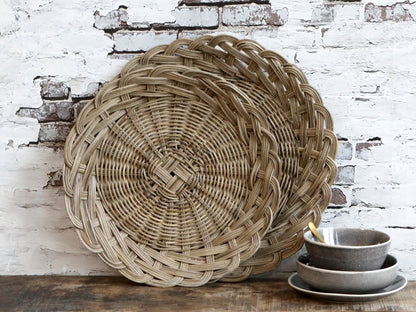 Rattan Braided Trays set of 2