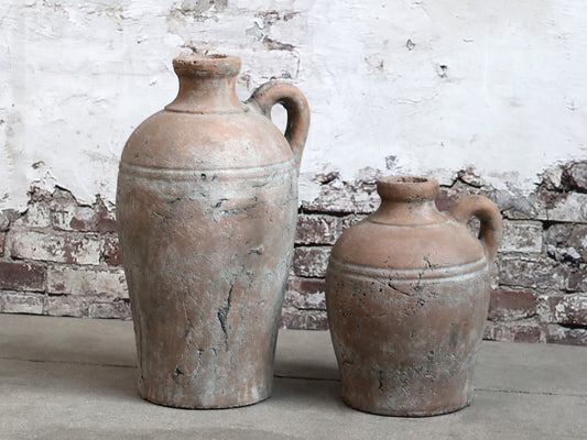 Terracota Bottle with handle H36cm