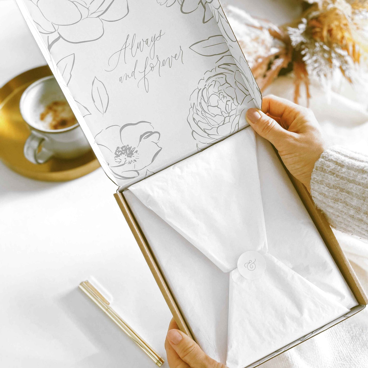 Navy Cloth Wedding Planner Book with Gold Foil + Gilt Edges