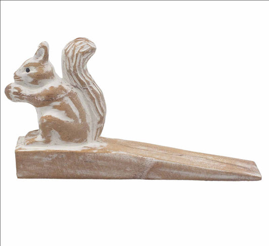 Wooden Squirrel Door Stop